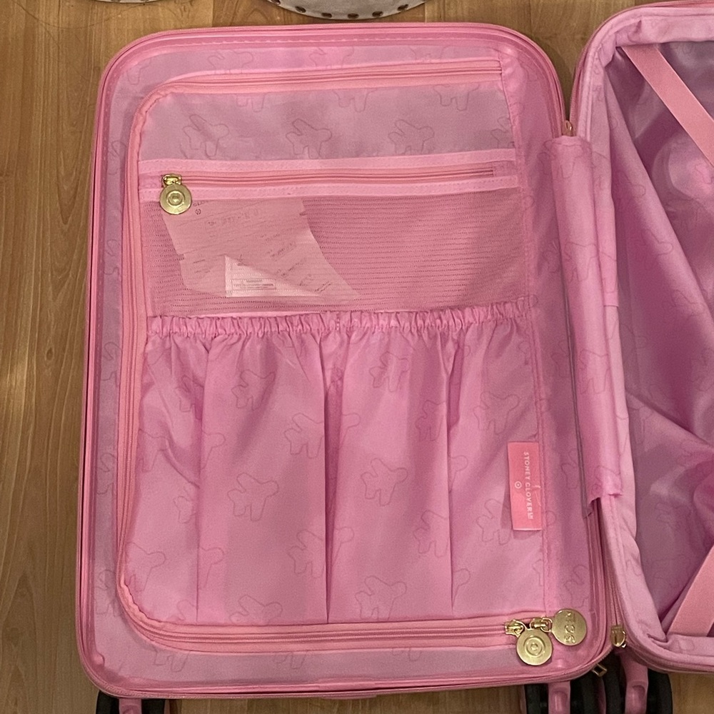Stoney Clover Lane Pink Hard-Side Carry-On Luggage - Picture 8 of 9